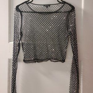 Sequenced sheer long sleeve